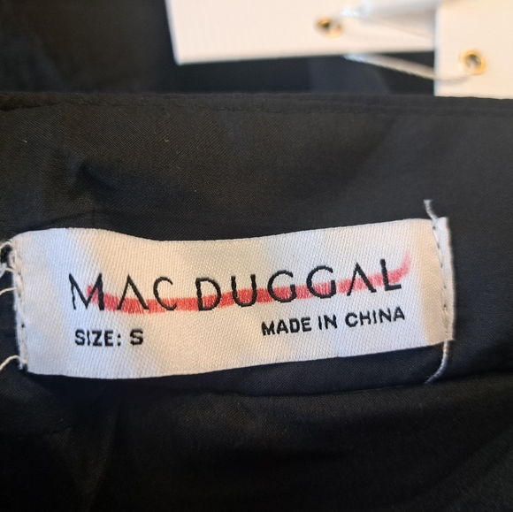 Mac Duggal The Bubbly Black Faille High Waisted Midi Full Circle Skirt Size S - Picture 7 of 8